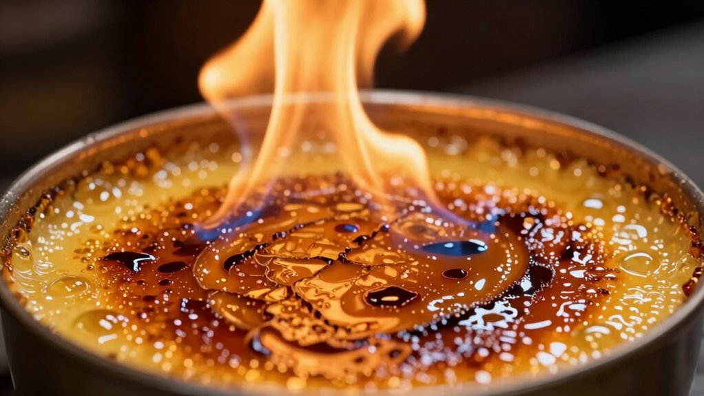 spectacular dessert flaming display