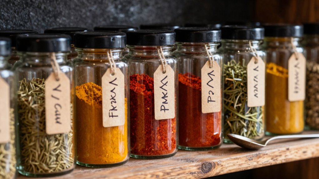 store spices in airtight dark containers