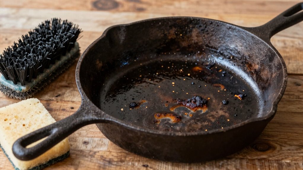 using harsh cleaning tools