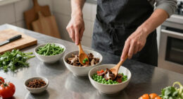 Lamb with peas and broad beans, caponata and vignarola: Conor Gadd’s recipes for Italian-style spring vegetables