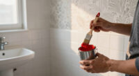 Her Paint DIY Completely Redid the Unfunctional Bathroom — It Looks Like Wallpaper