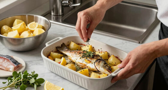 Rachel Roddy’s recipe for baked fish and potatoes with oregano and lemon mayonnaise | A kitchen in Rome