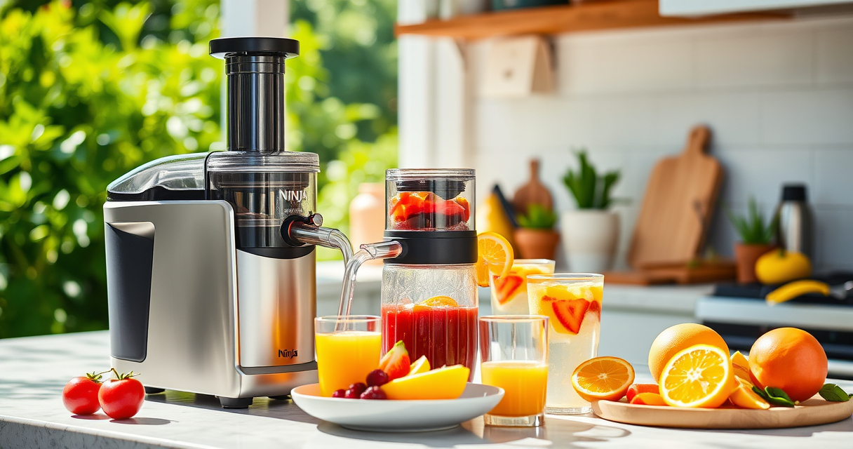 Refreshing Summer Citrus Juice with Ninja NeverClog Cold Press Juicer