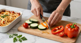 Summer Vegetable Baked Spaghetti