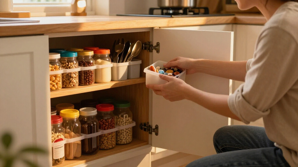 I Asked A Pro Organizer To Fix My Awkwardly Deep Kitchen Cabinet, And Her $6 Fix