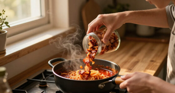 Adding Bacon Bits To Jarred Pasta Sauce Makes It Taste Exactly Like What I Ate In Rome