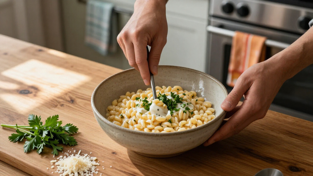 I Cook This 15-Minute Creamy Orzo For Dinner At Least Once A Week