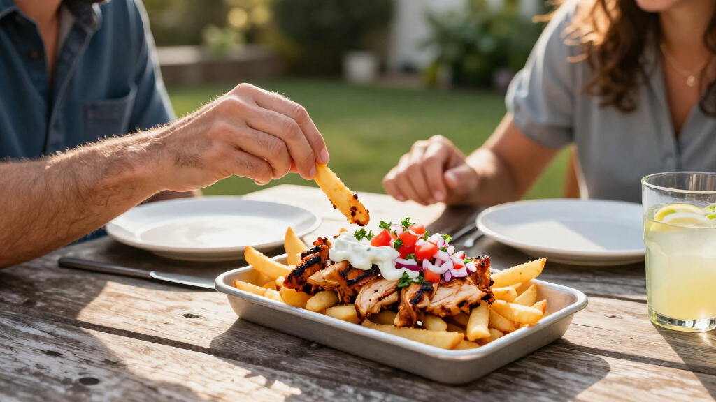 Loaded Chicken Gyro Fries